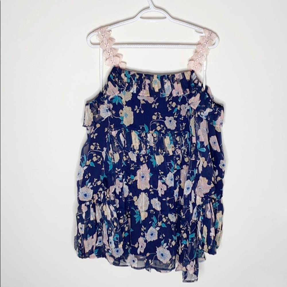 Foxiedox Brylee cold shoulder floral mini dress size L - Picture 5 of 16